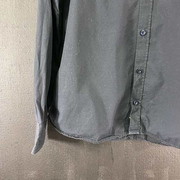 NAVY SALVATORE FERRAGAMO BUTTON DOWN SHIRT SMALL - Picture 3 of 5